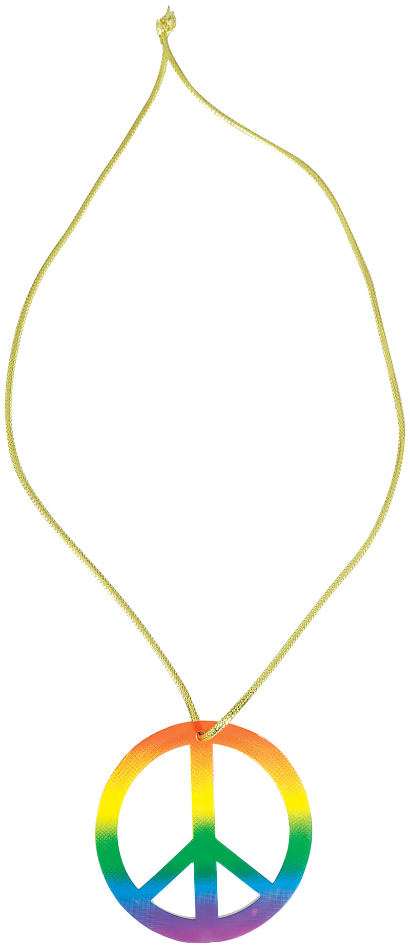 GP17028 – Hippie Peace Zeichen Festival Kette – Farbe: Mehrfarbig, Ansicht 2