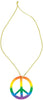 GP17028 – Hippie Peace Zeichen Festival Kette – Farbe: Mehrfarbig
