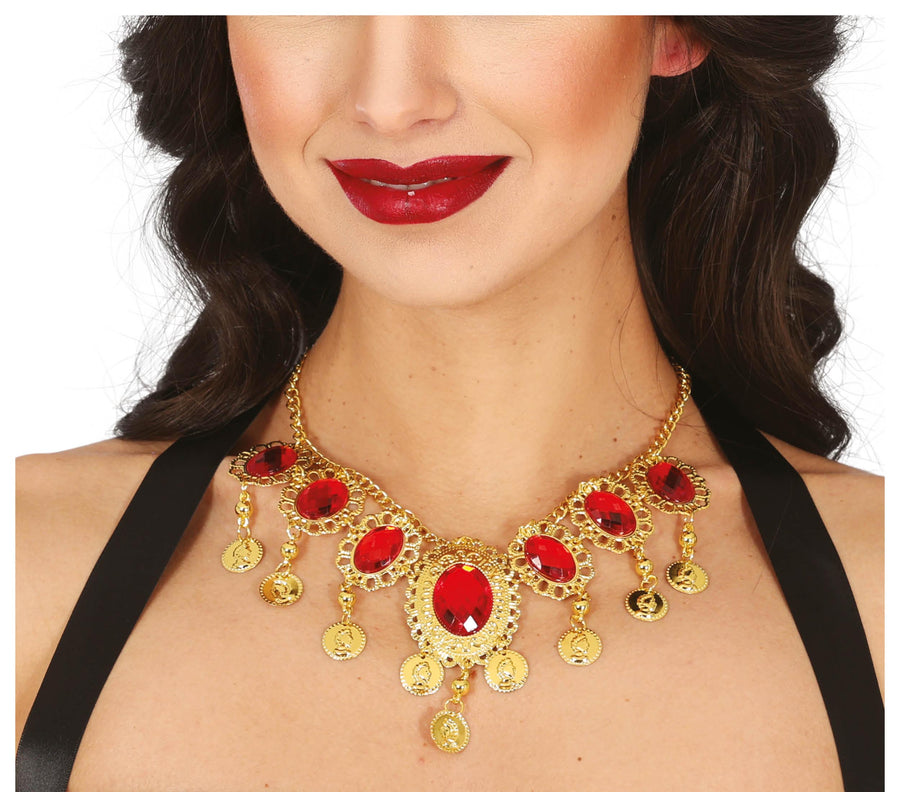 Rubin Halskette für Damen 50 cm Collier