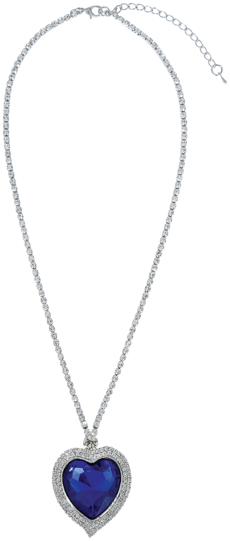 GP17035 – Prinzessin Herz Anhänger Blau Strass – Farbe: Blau
