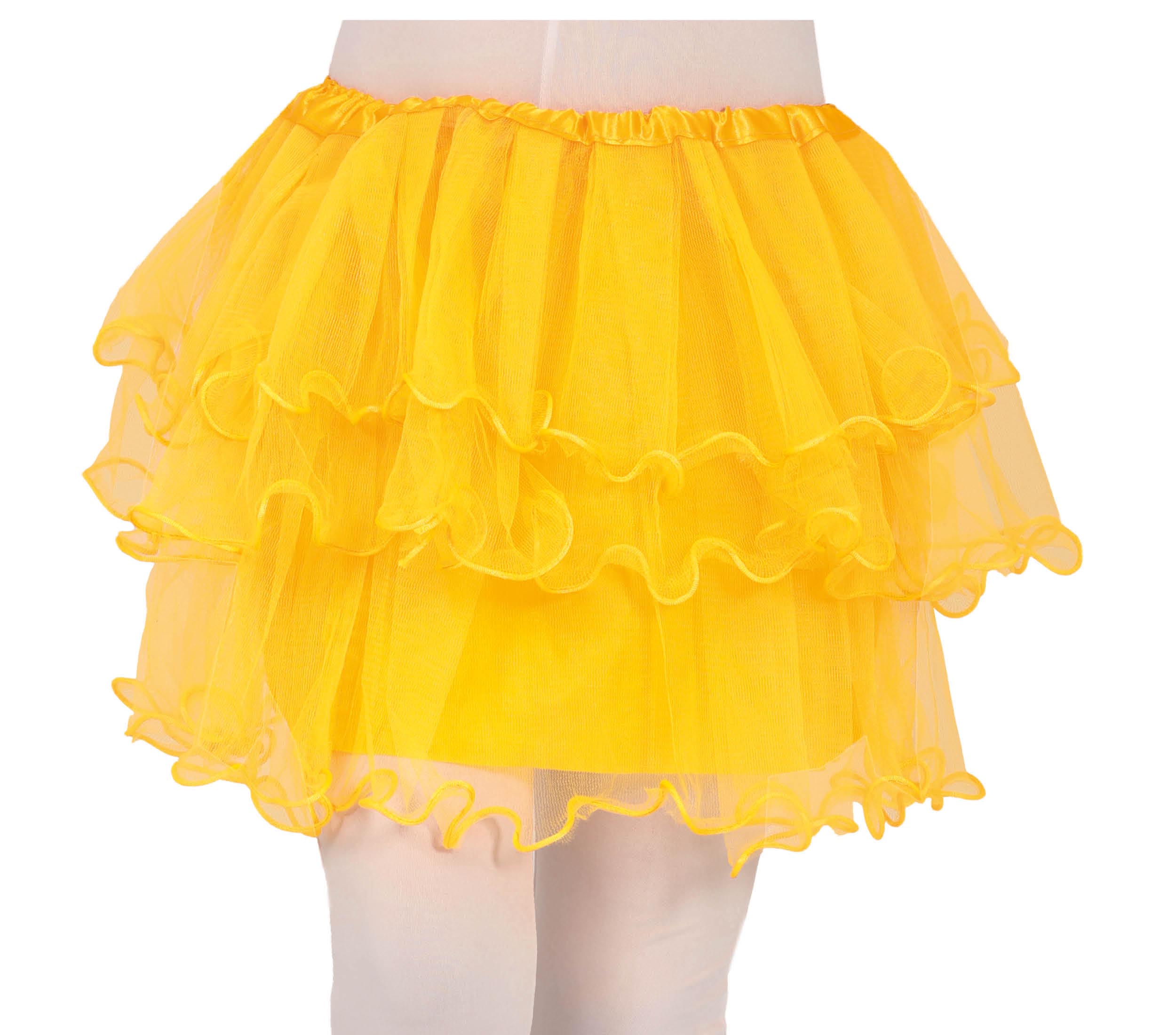 GP17052 – Karneval Tutu Magischer Kinderrock Gelb Blau – Farbe: Gelb