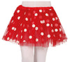 GP17058 – Maus Kostüm Tutu Rot Weiß Polka – Farbe: Rot