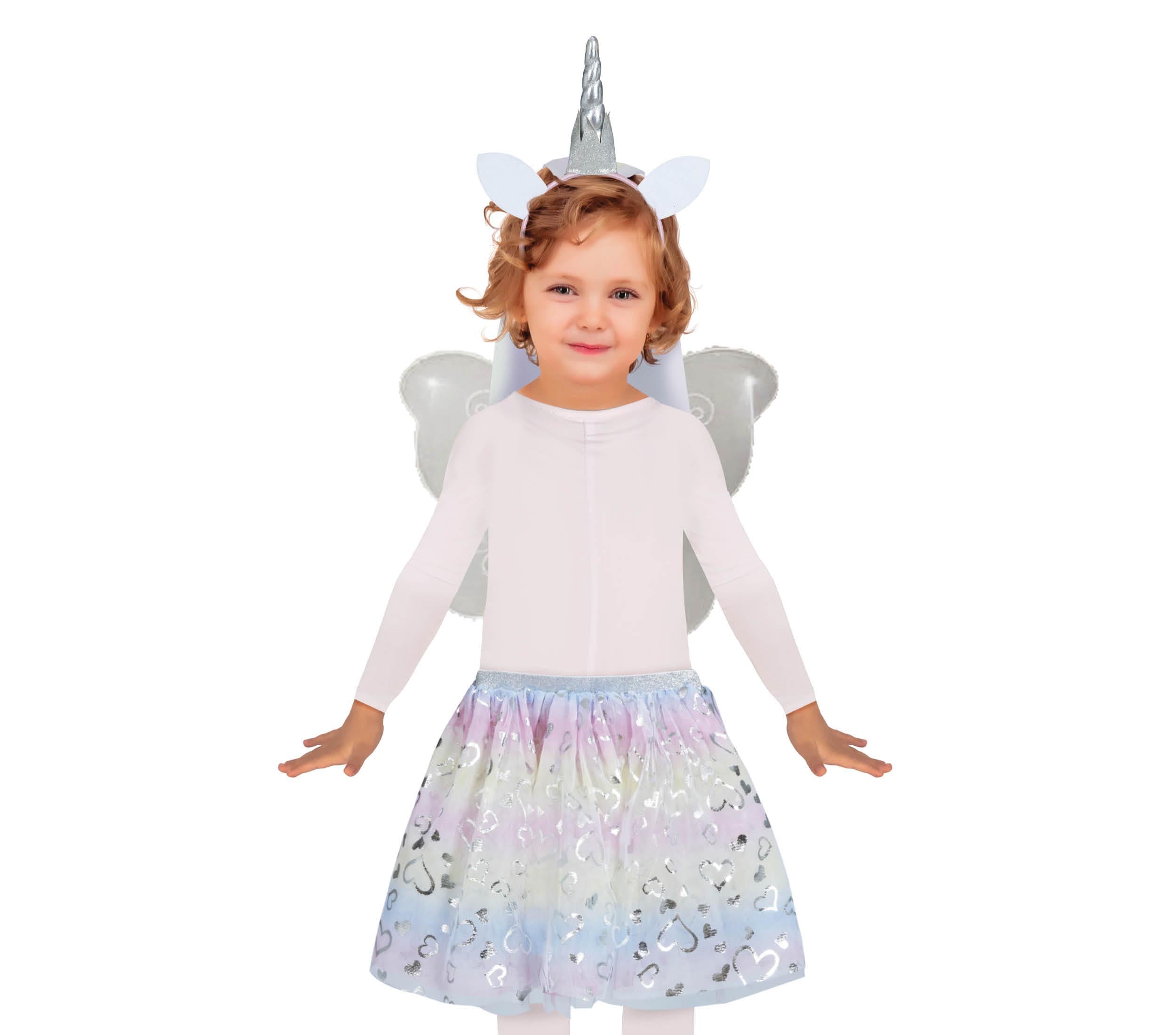 GP17061 – Einhorn Magie Flügel Stirnband Tutu – Farbe: Mehrfarbig