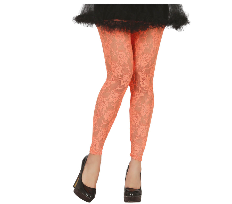 Spitze Athlet Orange Pink Moderne Leggings