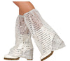 GP17069 – Disco Glam Glänzende Beinstulpen – Farbe: Silber