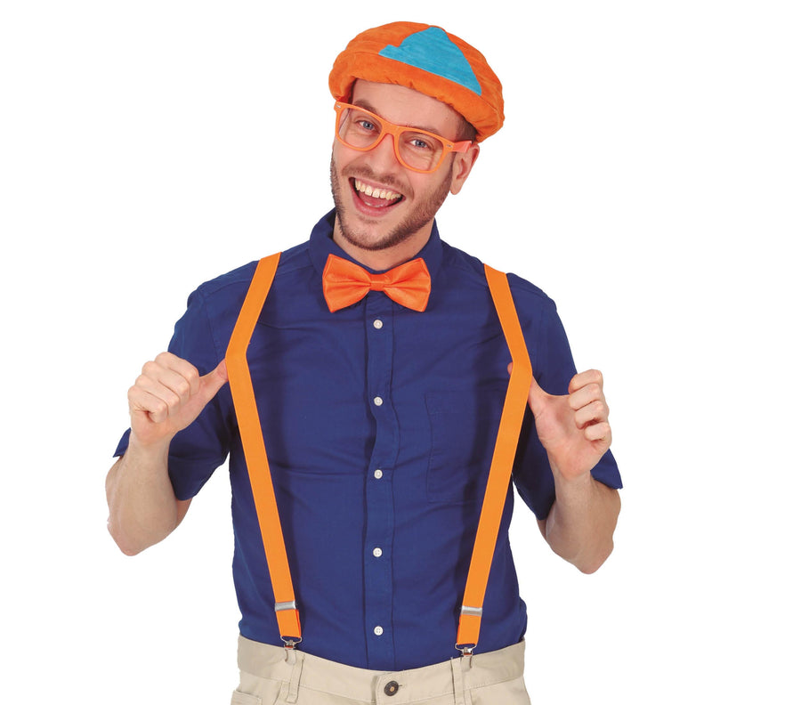 Kostüm Set für Herren orange 4 teilig