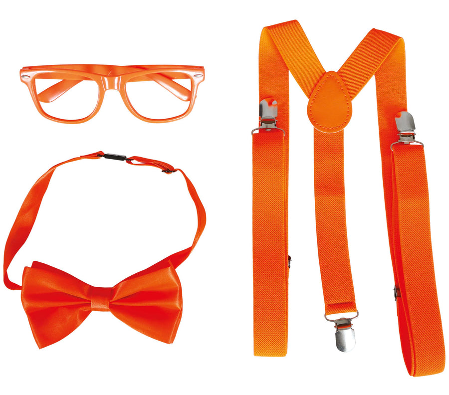 GP17078 – Clown Karneval Accessoire Set Mütze Brille – Farbe: Orange, Ansicht 2