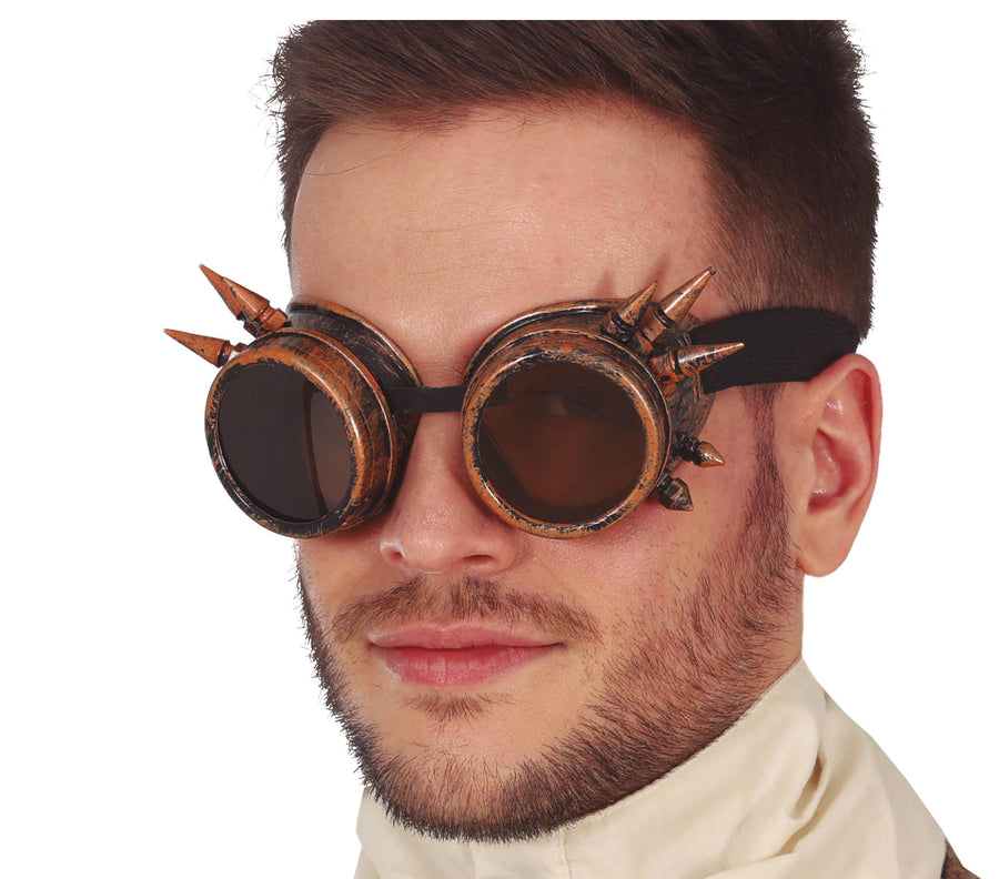 Steampunk Brille für Erwachsene mit Spikes