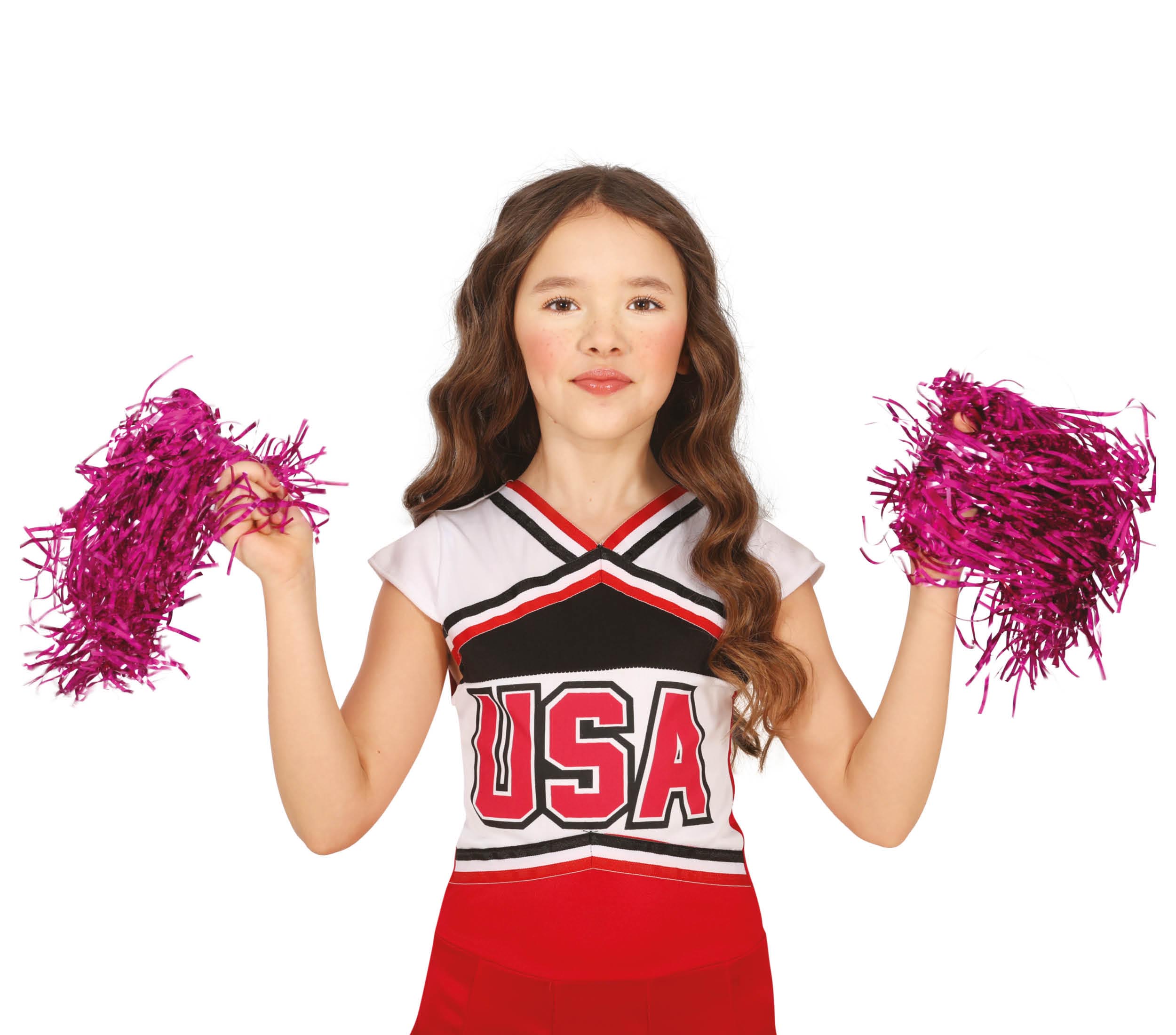 GP17102 – Sportliche Cheerleader Pom Poms Blau – Farbe: Pink