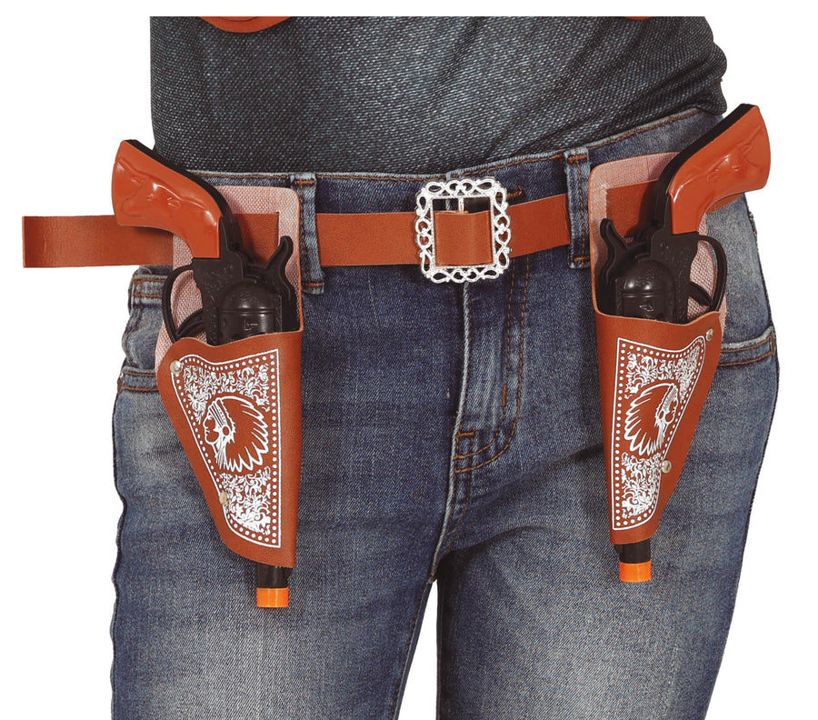 Cowboy Holster Set für Kinder mit Gürtel 20 cm