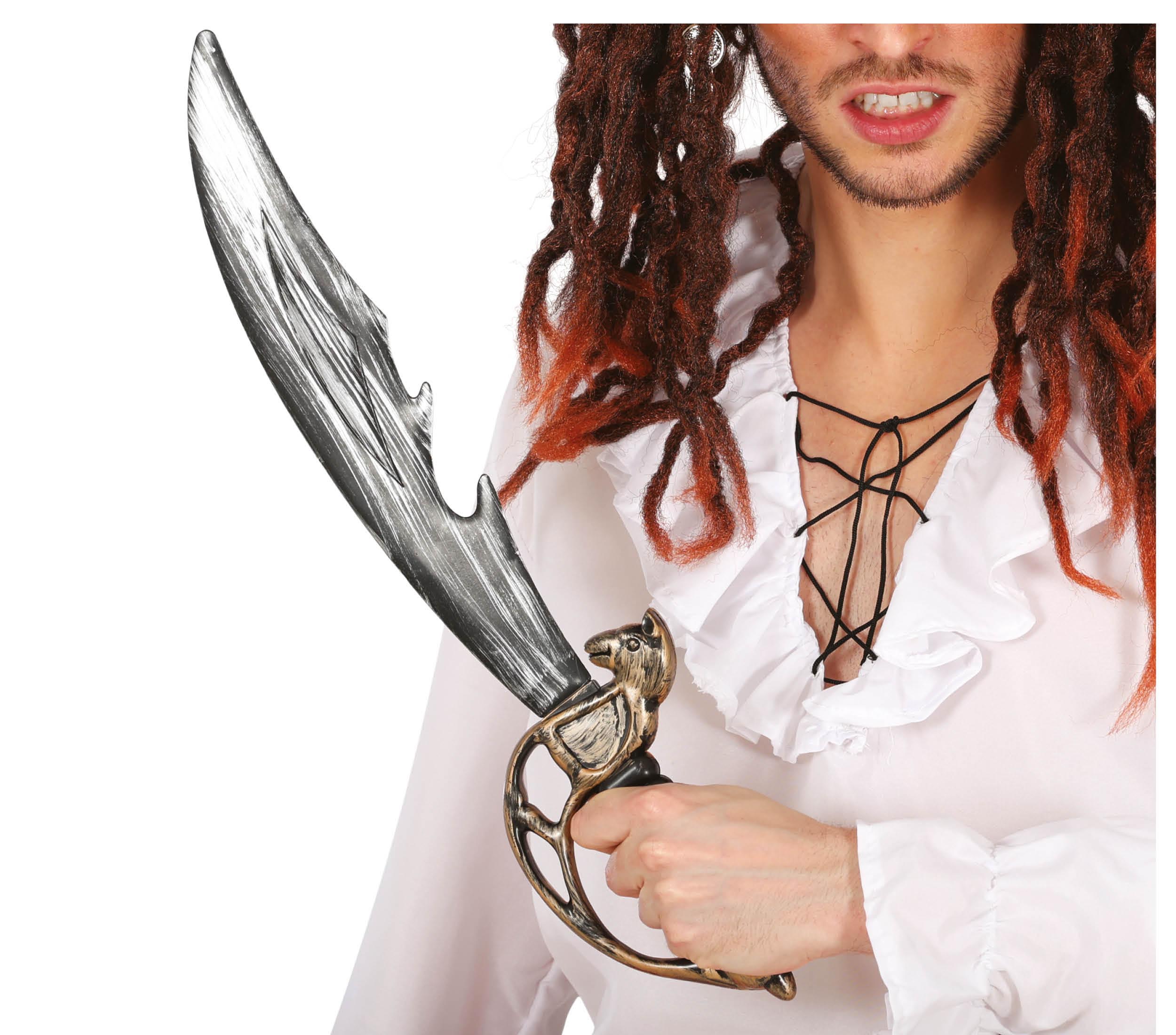 GP17134 – Piraten Abenteurer Schwert Karneval Accessoire – Farbe: Silber