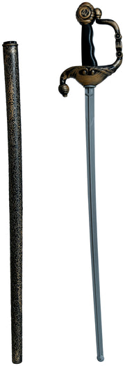 Musketier Schwert für Erwachsene 66 cm mit Scheide, Bild 3