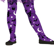 Hexen Strumpfhose für Mädchen lila Halloween, Bild 1