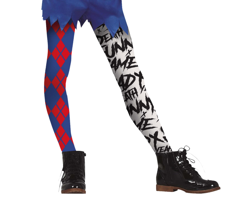 Harlekin Strumpfhose für Mädchen bunt