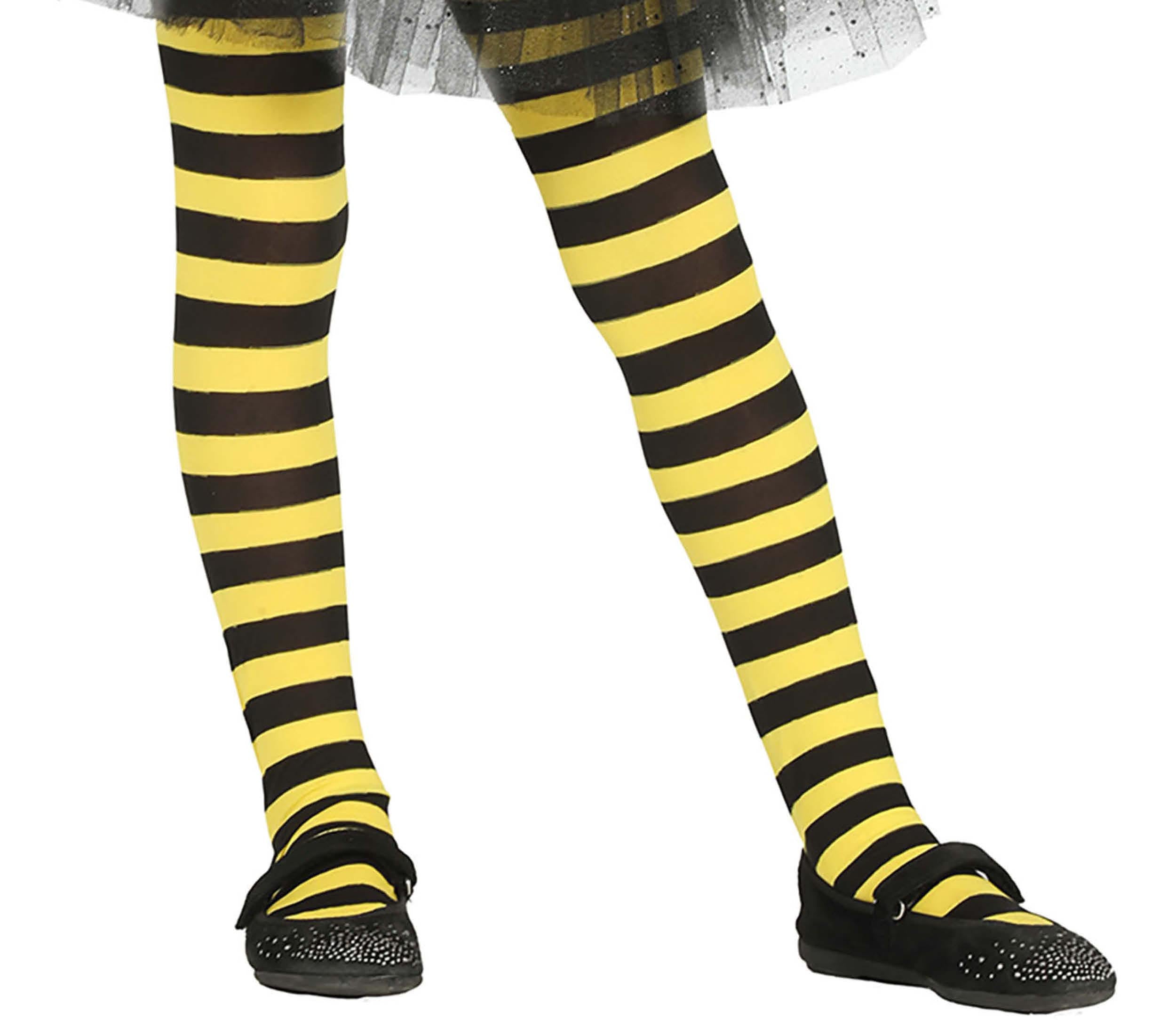 GP17217 – Hummelchen Strumpfhose Schwarz Gelb – Größe: 7 - 12 Jahre – Farbe: Gelb