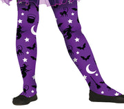Hexen Strumpfhose für Mädchen lila Halloween, Bild 2