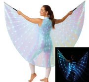 LED Flügel für Damen 140 cm mit Stäben, Bild 2
