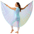 LED Flügel für Damen 140 cm mit Stäben