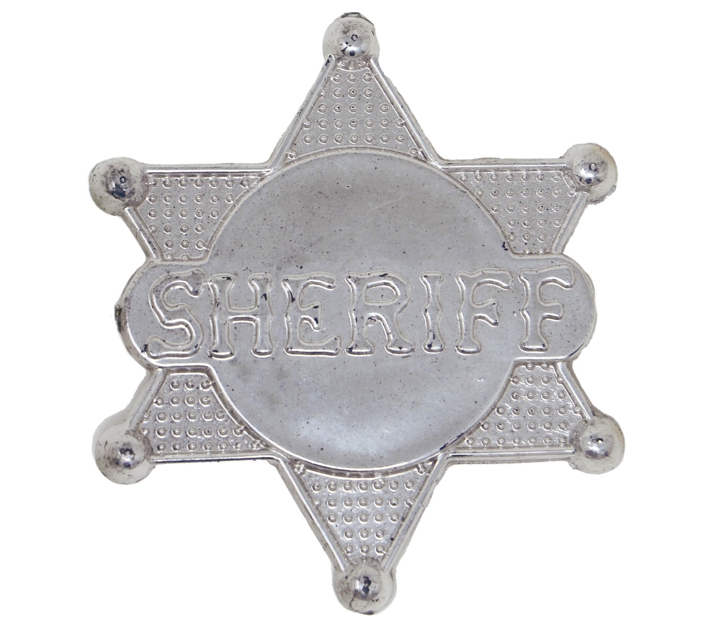 GP17184 – Cowboy Sheriff Abzeichen Kinder Western Abenteuer – Farbe: Silber
