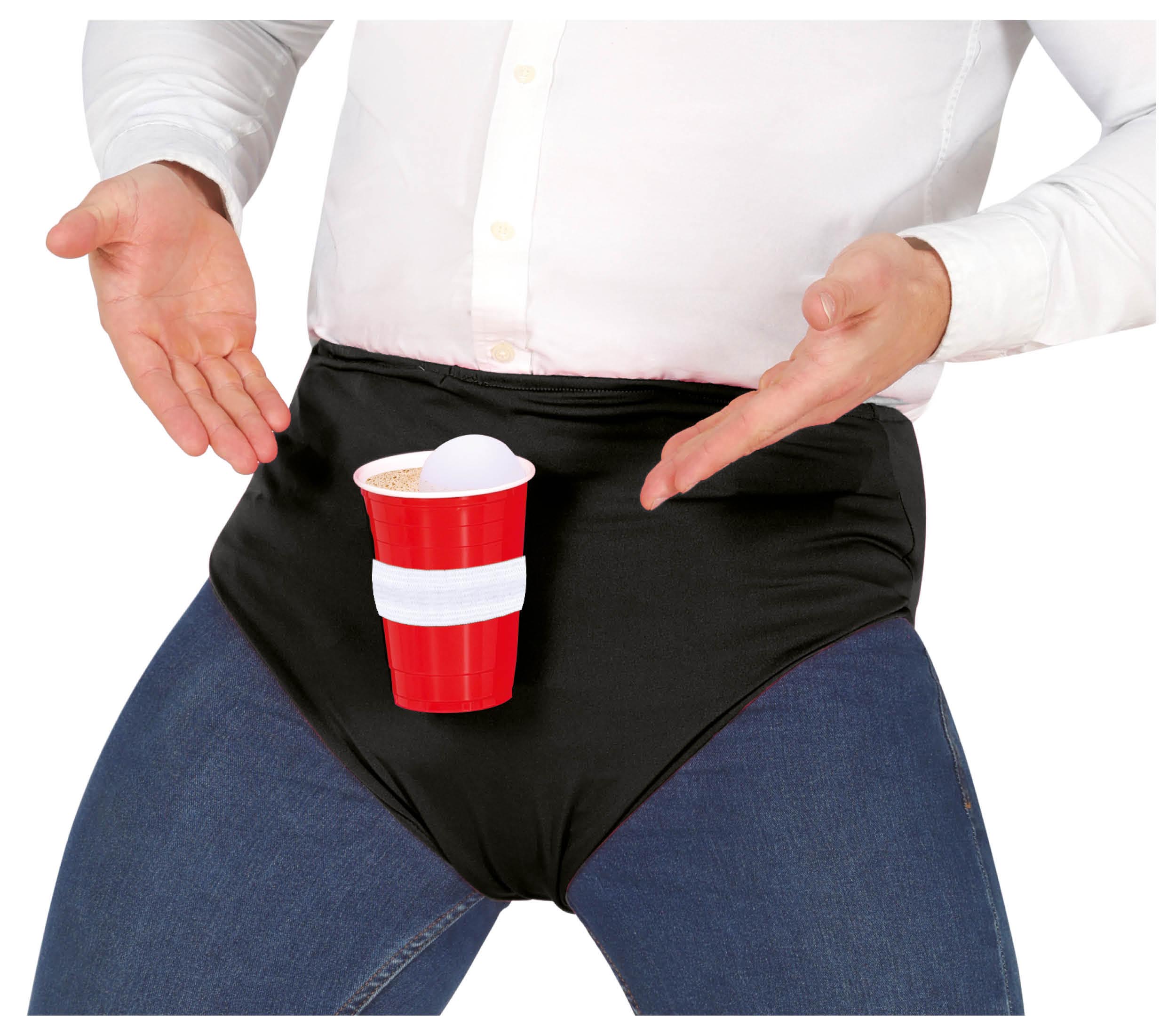 GP17189 – Bierparty Spiel Unterhose Becher Ball – Farbe: Schwarz