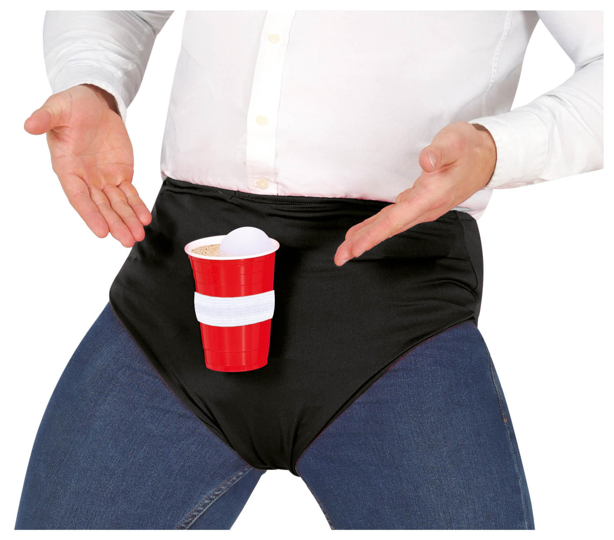 GP17189 – Bierparty Spiel Unterhose Becher Ball – Farbe: Schwarz