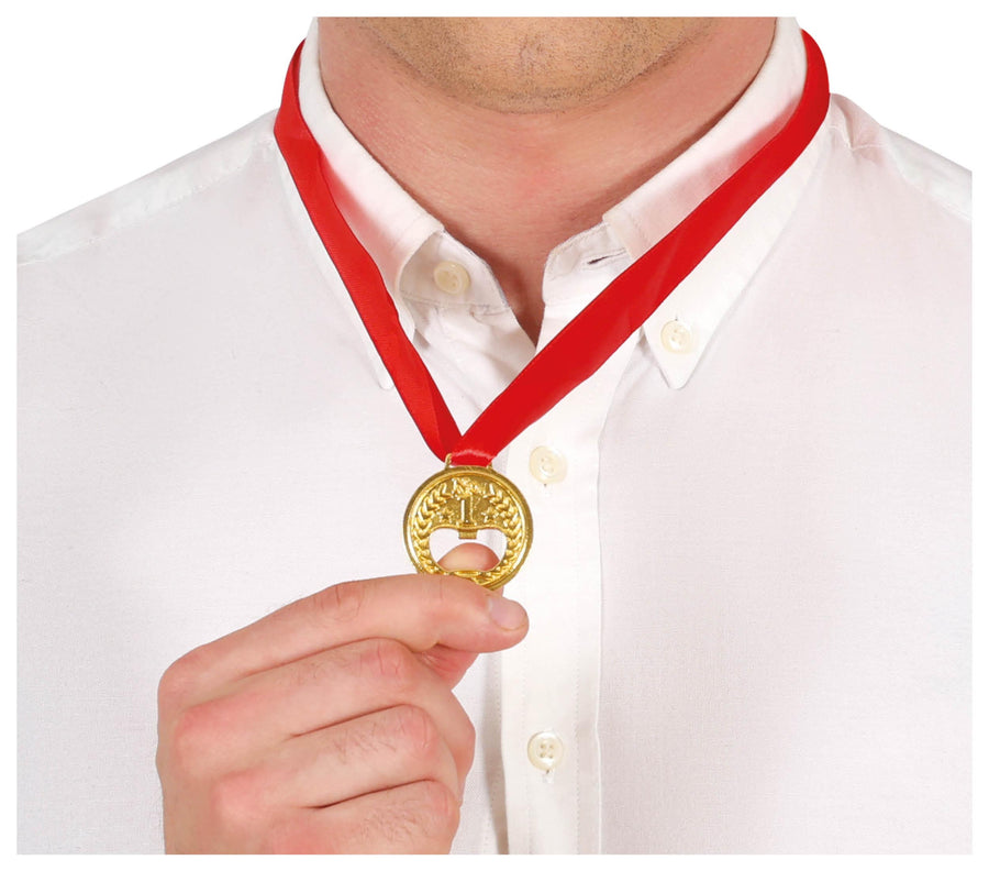 GP17197 – Junggesellenabschied Flaschenöffner Medaille – Farbe: Rot, Ansicht 2