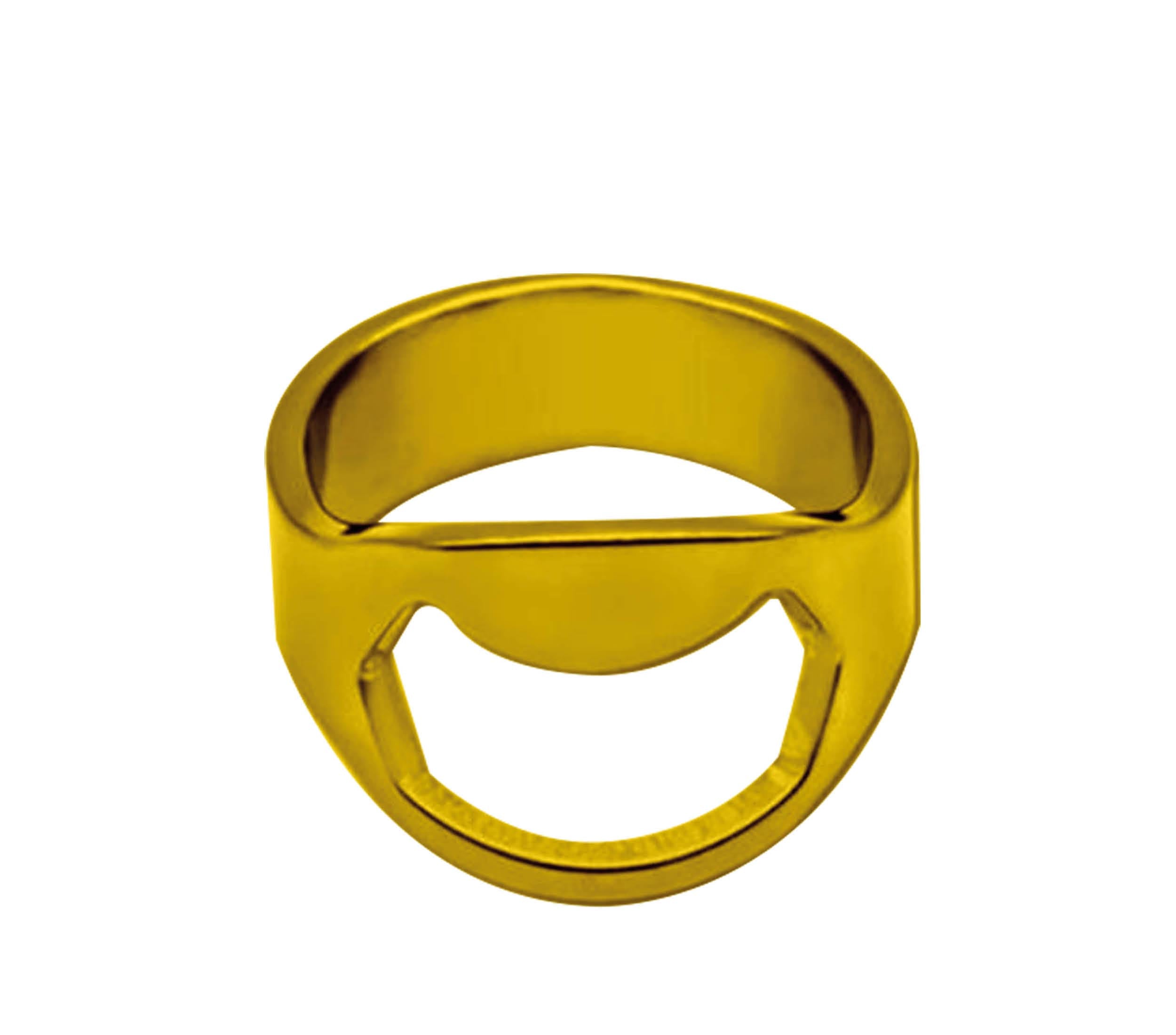 GP17198 – Junggesellenabschied Ring Flaschenöffner Gold – Farbe: Gold