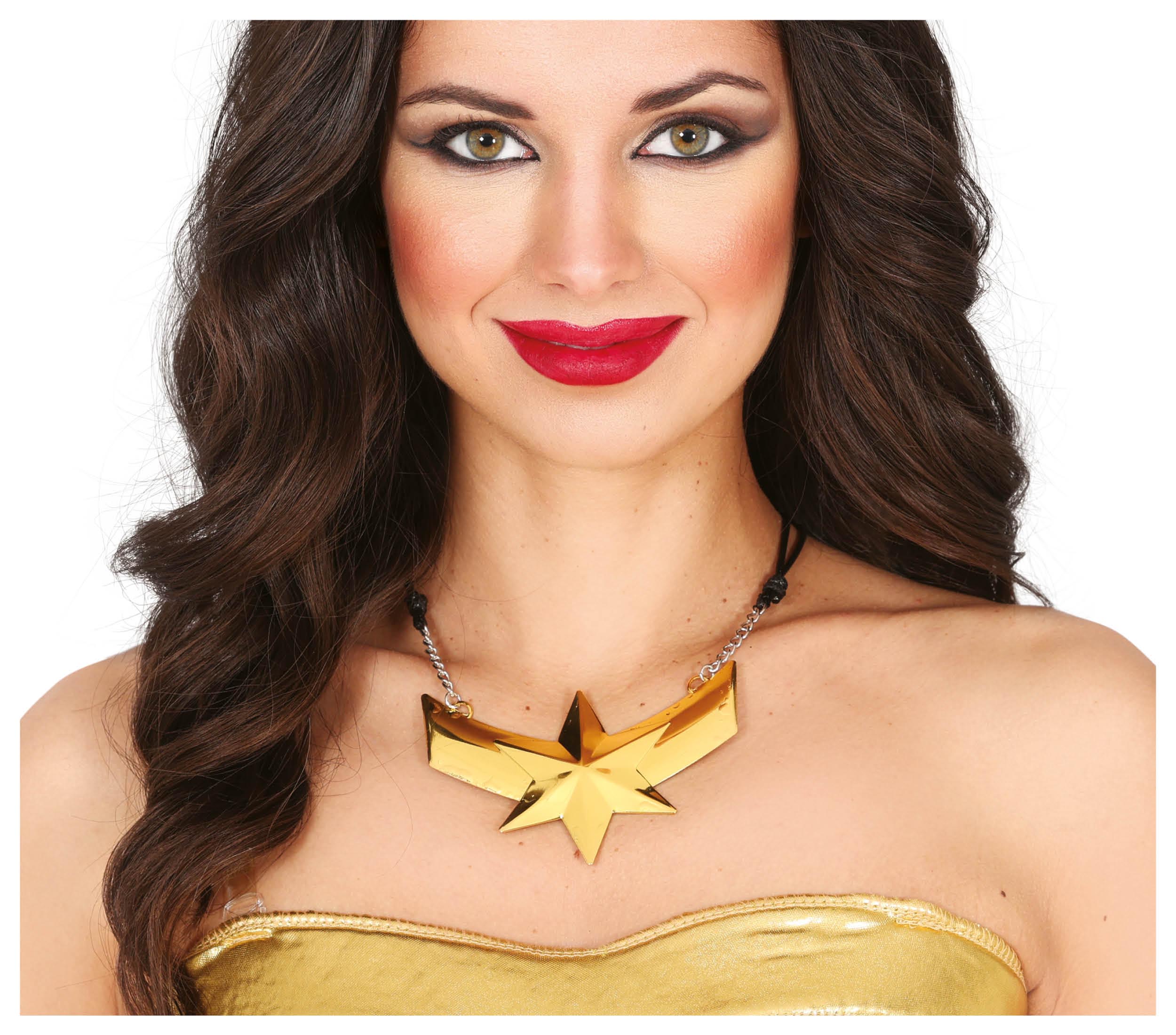 GP17199 – Superheld Abenteuerfigur Stern Halskette – Farbe: Gold