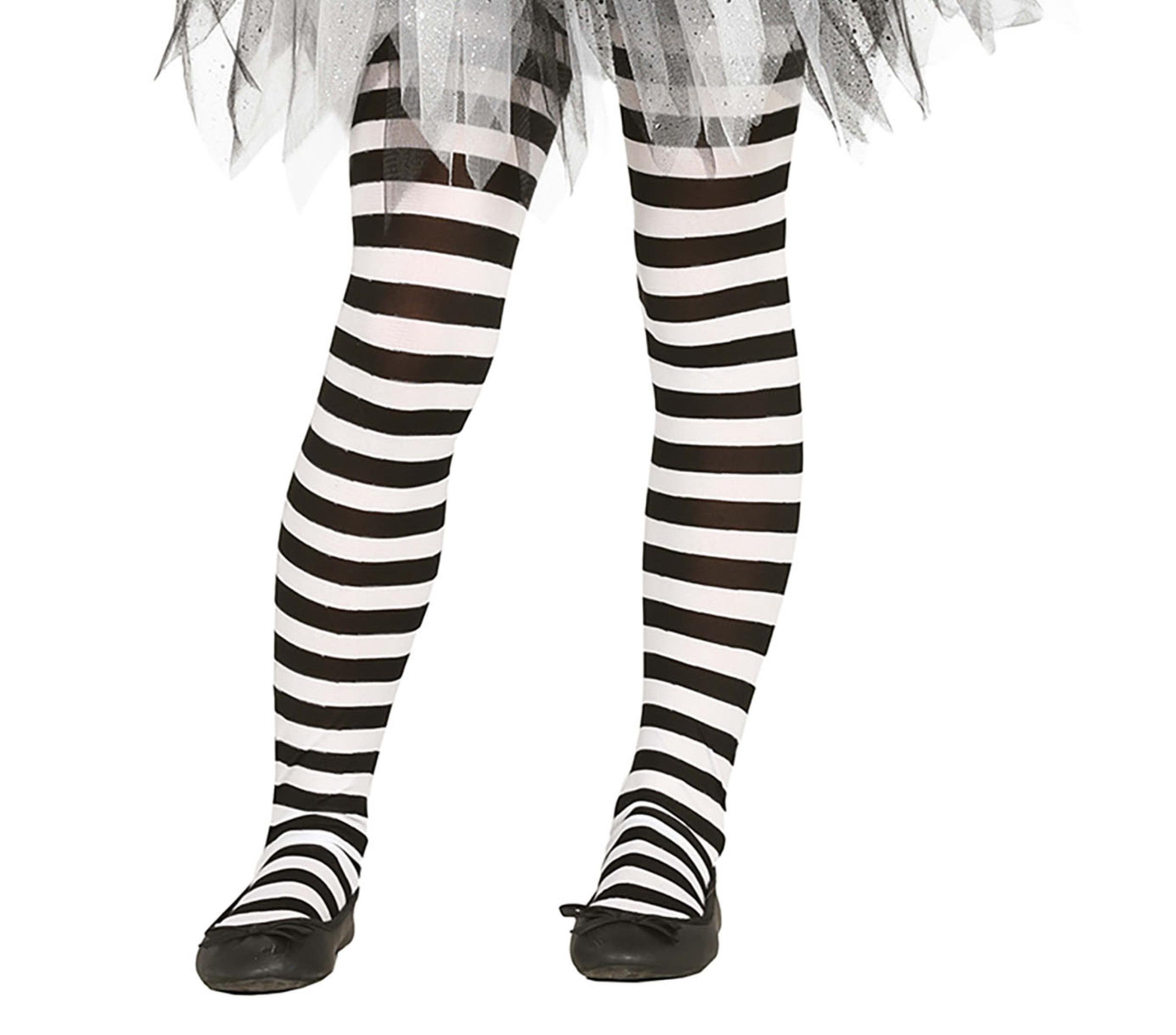 GP17216 – Hexe Streifen Strumpfhose Halloween Kostüm – Größe: 3 - 6 Jahre
