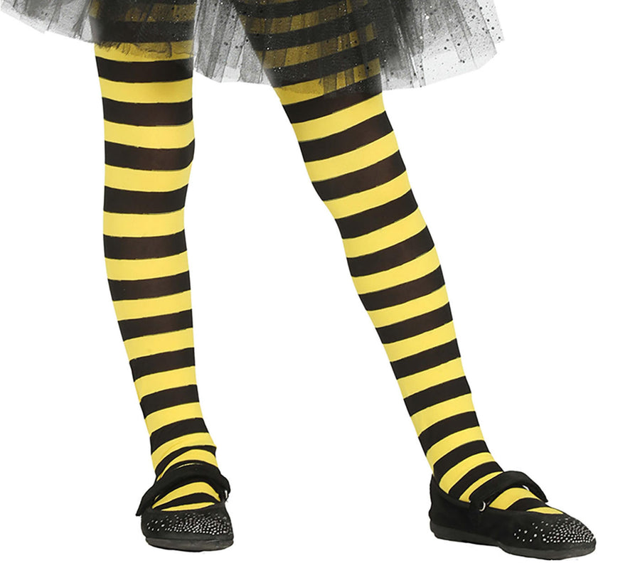 GP17217 – Hummelchen Strumpfhose Schwarz Gelb – Größe: 3 - 6 Jahre – Farbe: Gelb, Ansicht 2