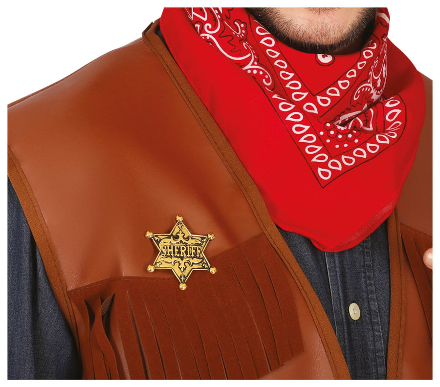 Sheriffstern für Erwachsene 5 cm gold