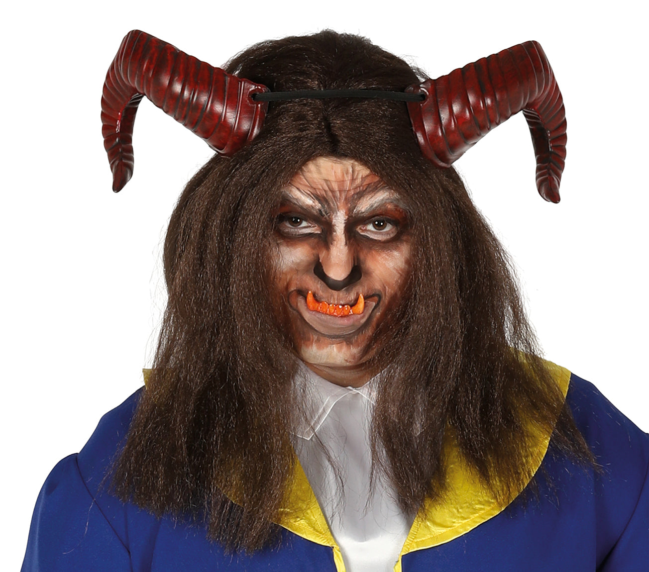 GP17251 – Dämon Hörner Halloween Kostüm Rot – Farbe: Schwarz