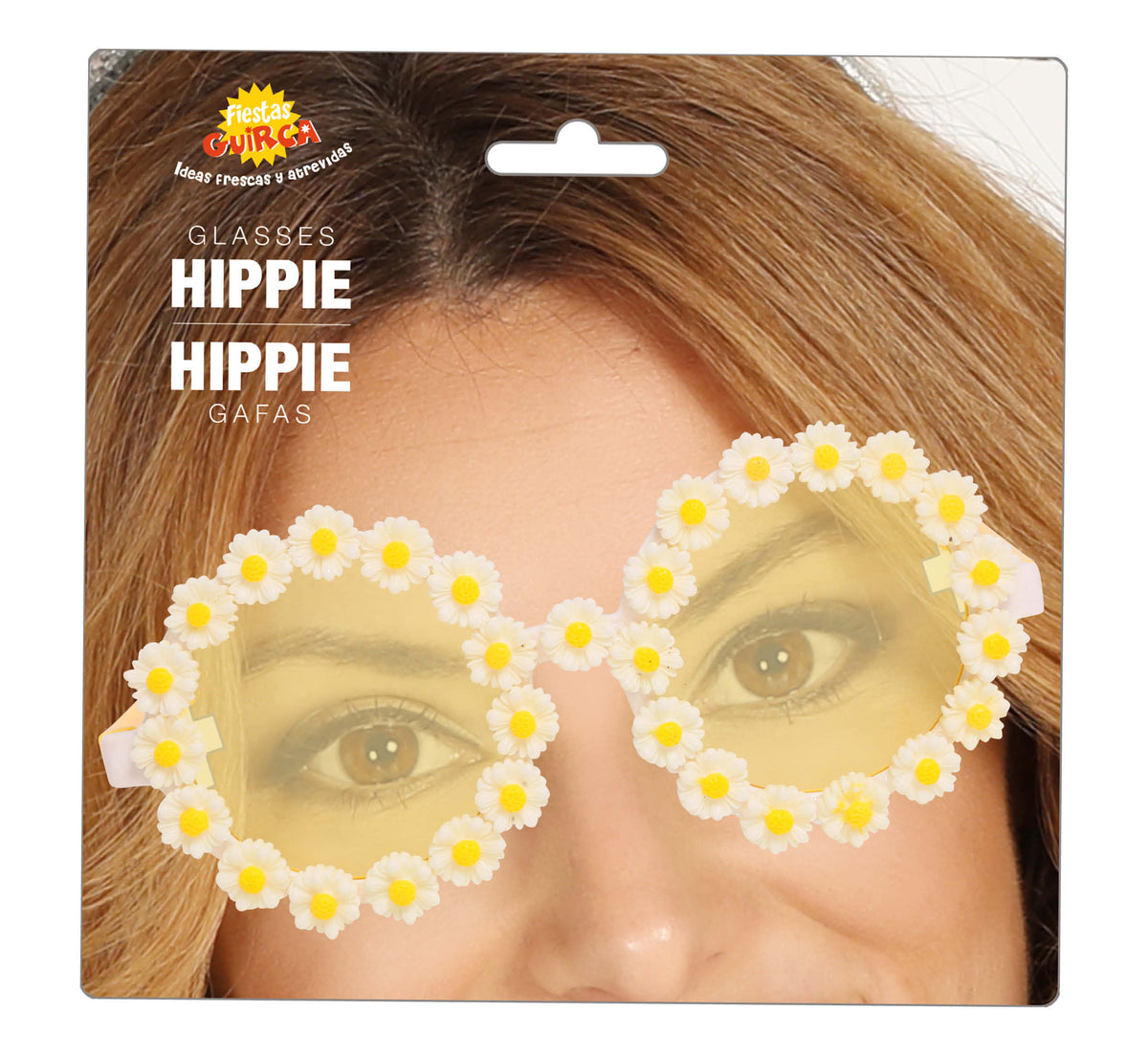 GP17272 – Hippie Blumenbrille Gänseblümchen – Farbe: Weiß