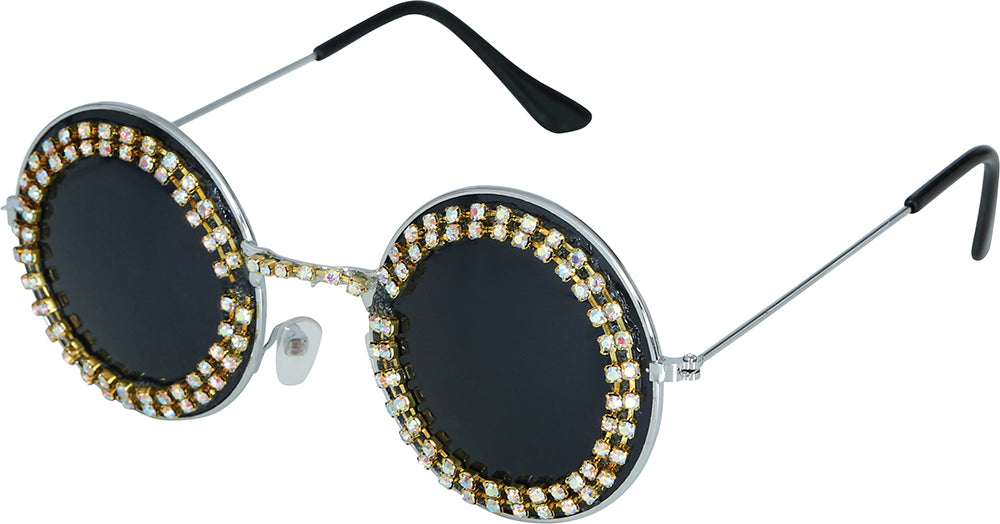 GP17273 – Hippie Brillen 60s Retro Runde – Farbe: Schwarz