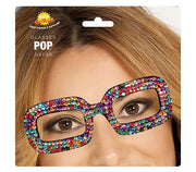 Glitzer Pop Brille für Erwachsene bunt, Bild 4