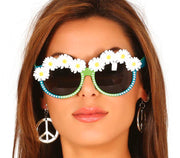 Hippie Sonnenbrille 60s Blumenmode, Bild 2