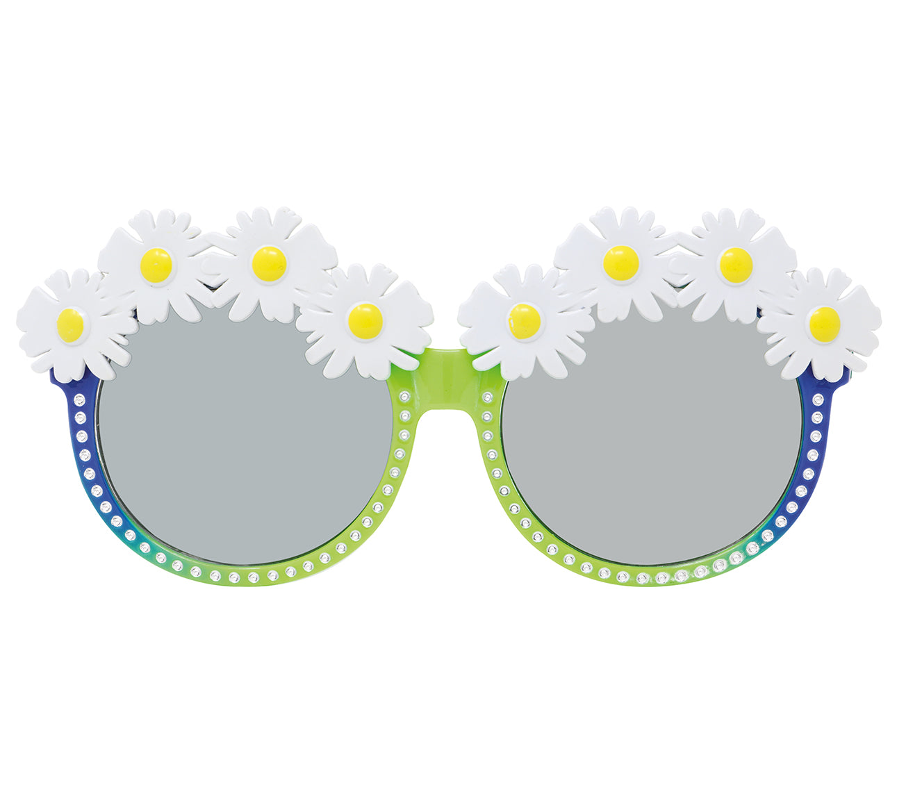 GP17279 – Hippie Sonnenbrille 60s Blumenmode – Farbe: Grün