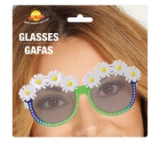 Hippie Sonnenbrille 60s Blumenmode, Bild 4