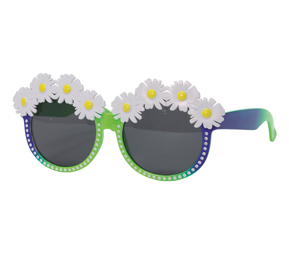 GP17279 – Hippie Sonnenbrille 60s Blumenmode – Farbe: Grün