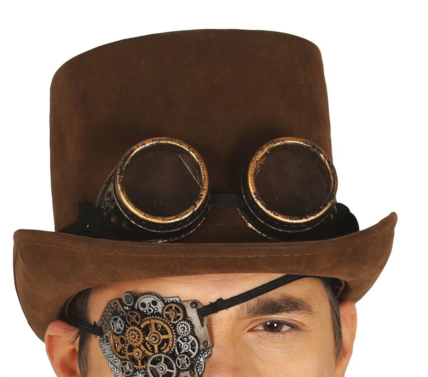 GP17280 – Steampunk Hut Abenteuer Stil Karneval – Farbe: Bronze, Ansicht 2