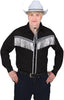 GP17323 – Cowboy Fransenhemd Western Karneval – Größe: 48 - 50 (M) – Farbe: Schwarz