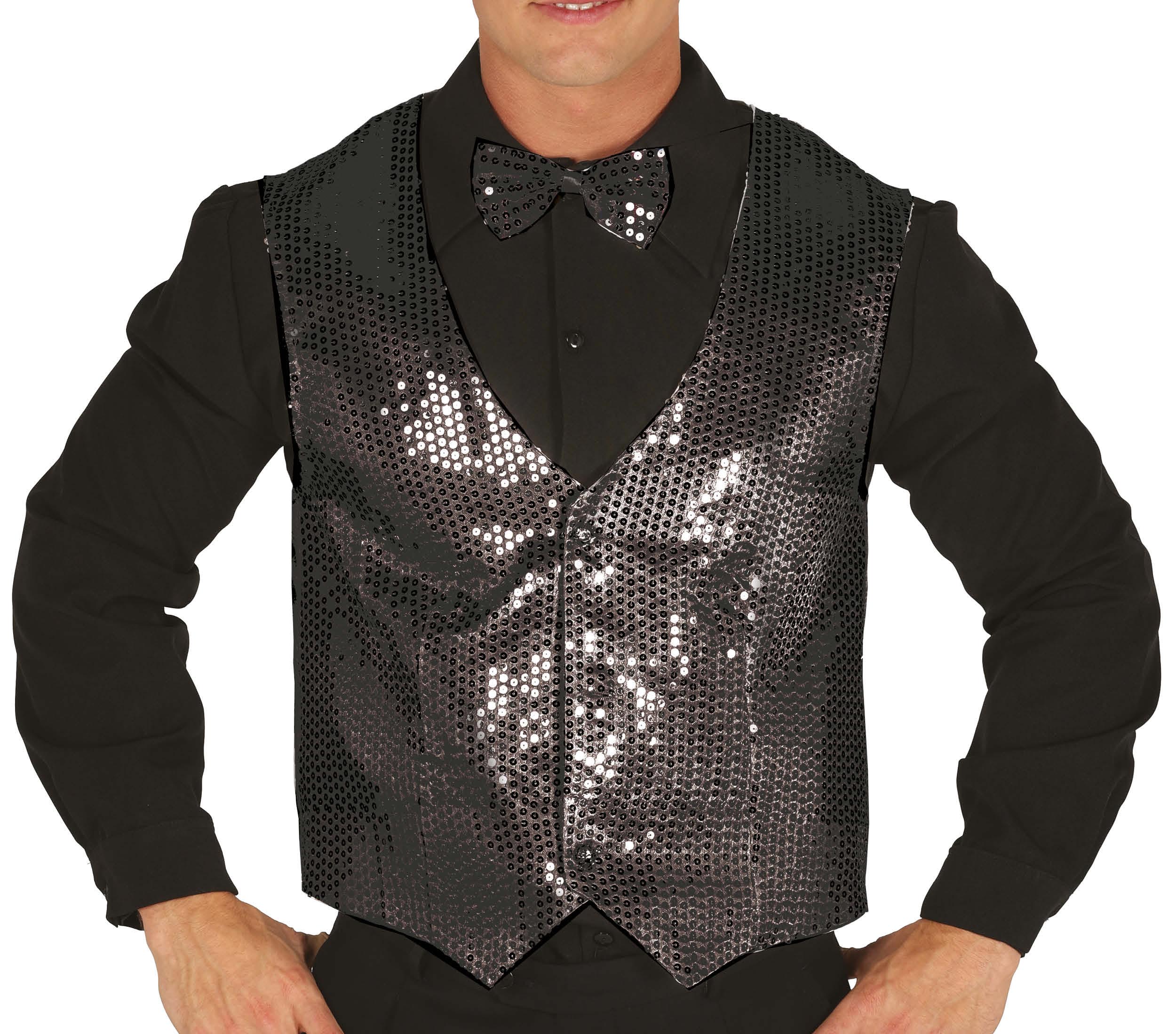 GP17351 – Pailletten Glanzweste Karnevalsliebling – Farbe: Schwarz