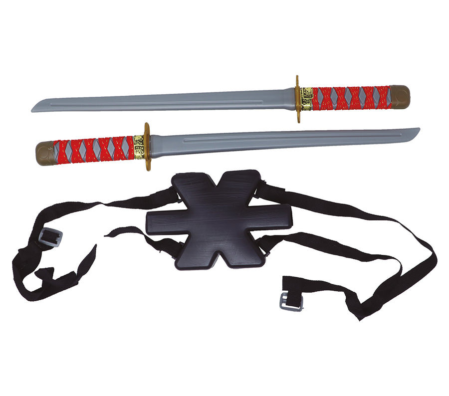 GP17414 – Ninja Dual Klingen Samurai Schwerter – Farbe: Grau, Ansicht 2