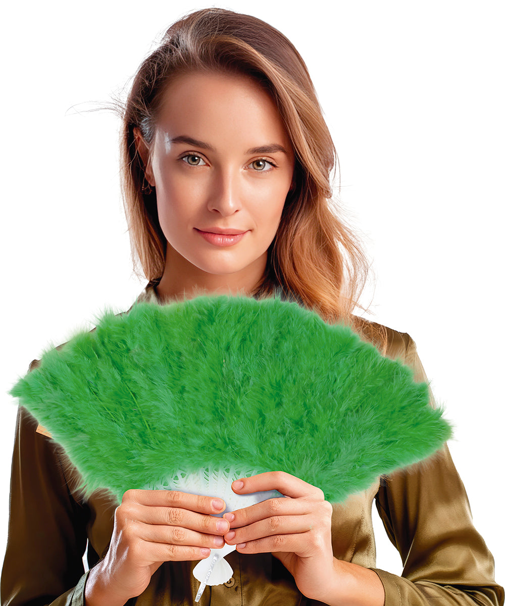 GP18113 – 20s Federfächer Gelb Accessoire Party – Farbe: Grün