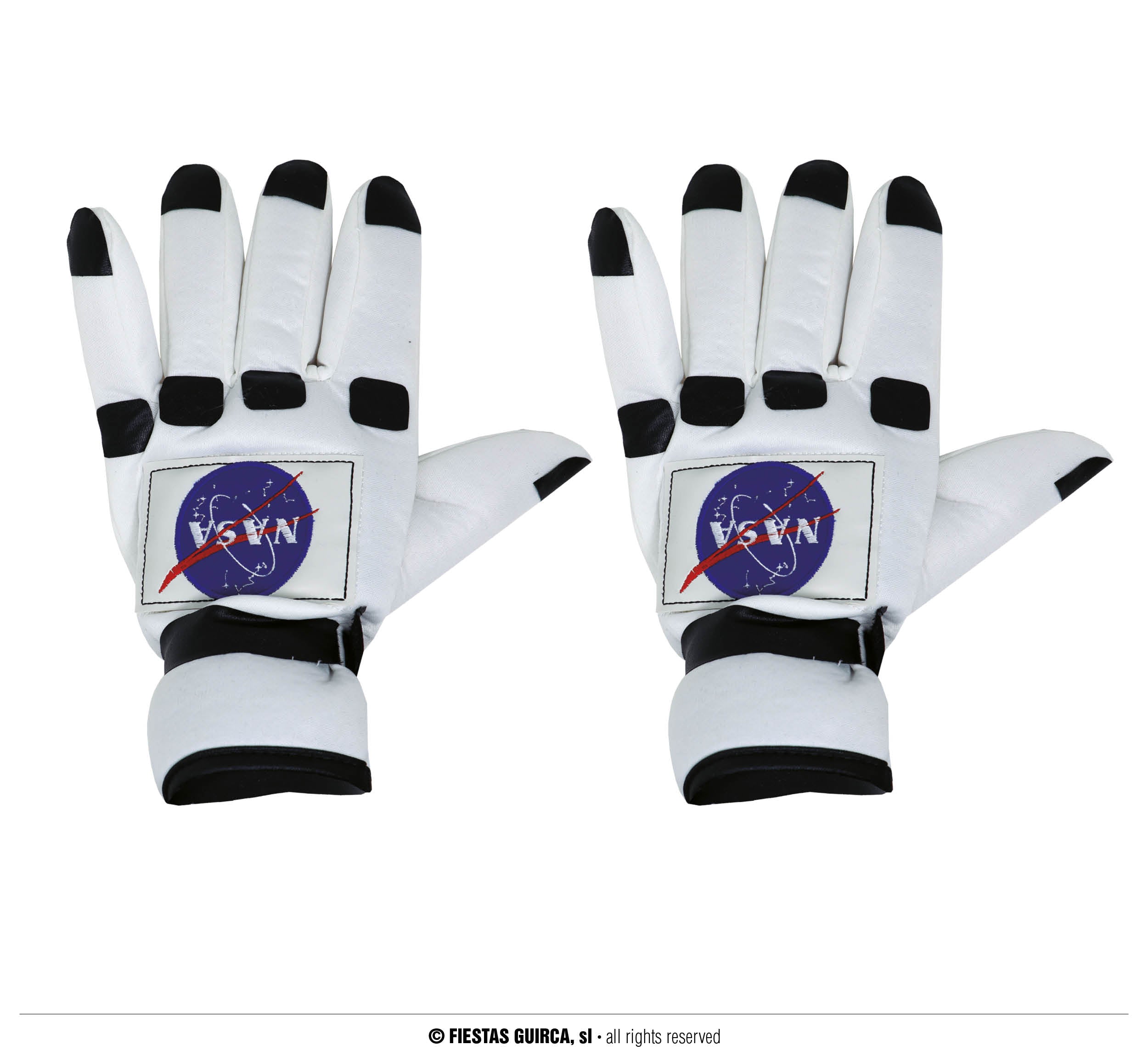 GP17484 – Weltraumabenteuer Handschuhe Karnevalsstars – Farbe: Weiß