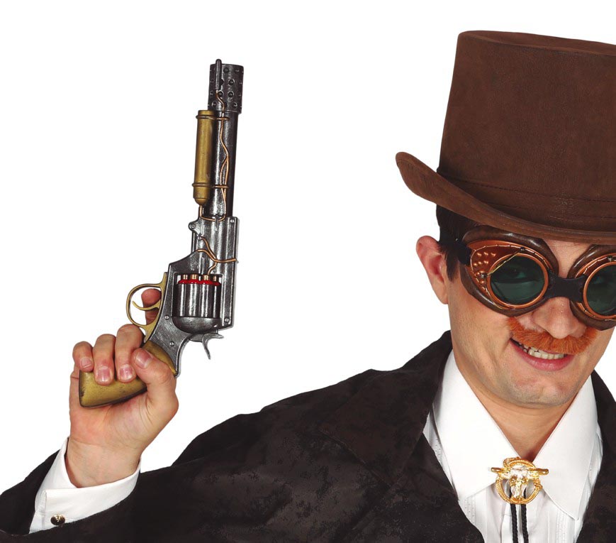 GP17496 – Steampunk Abenteuer Revolver Fantasy Design – Farbe: Metallic