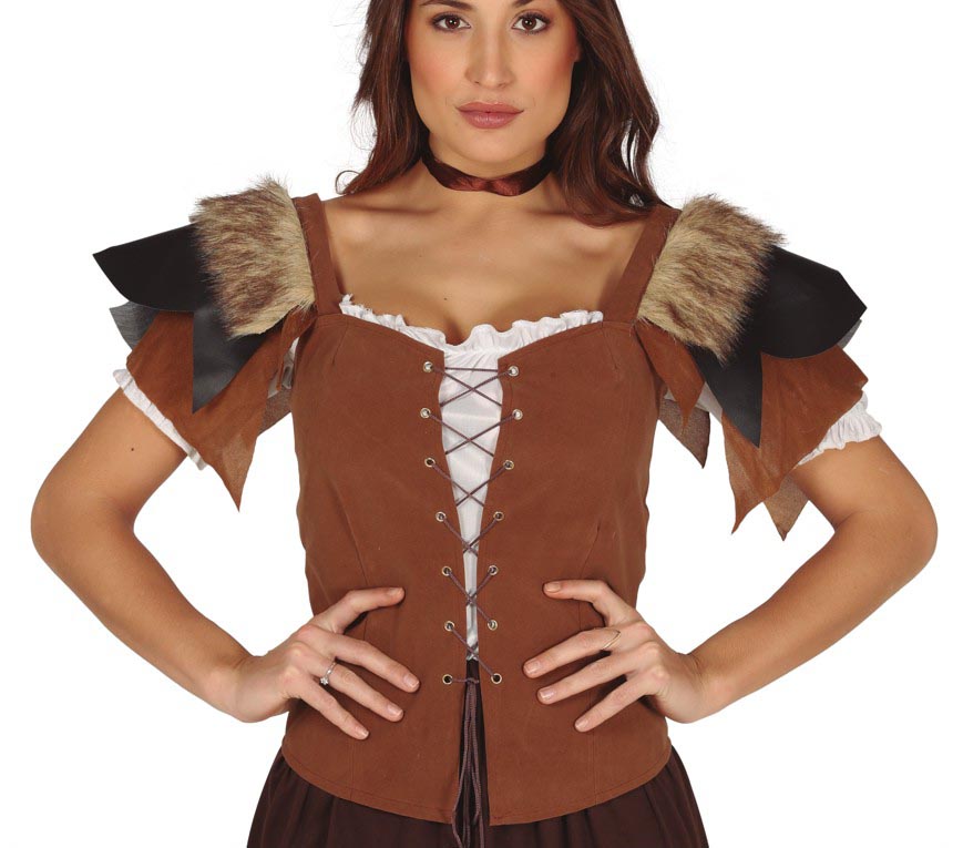 GP17499 – Wikinger Mittelalter Gewand Fantasy – Farbe: Braun