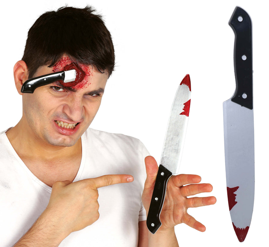 Blutiges Messer für Erwachsene 30 cm Horror