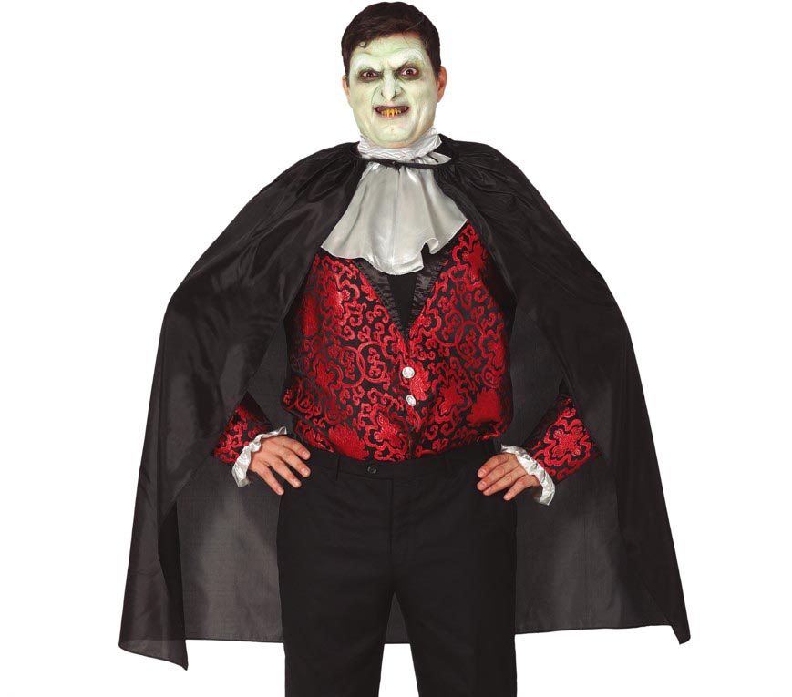 GP17534 – Vampir Umhang Halloween 19 Jahrhundert – Farbe: Schwarz, Ansicht 2
