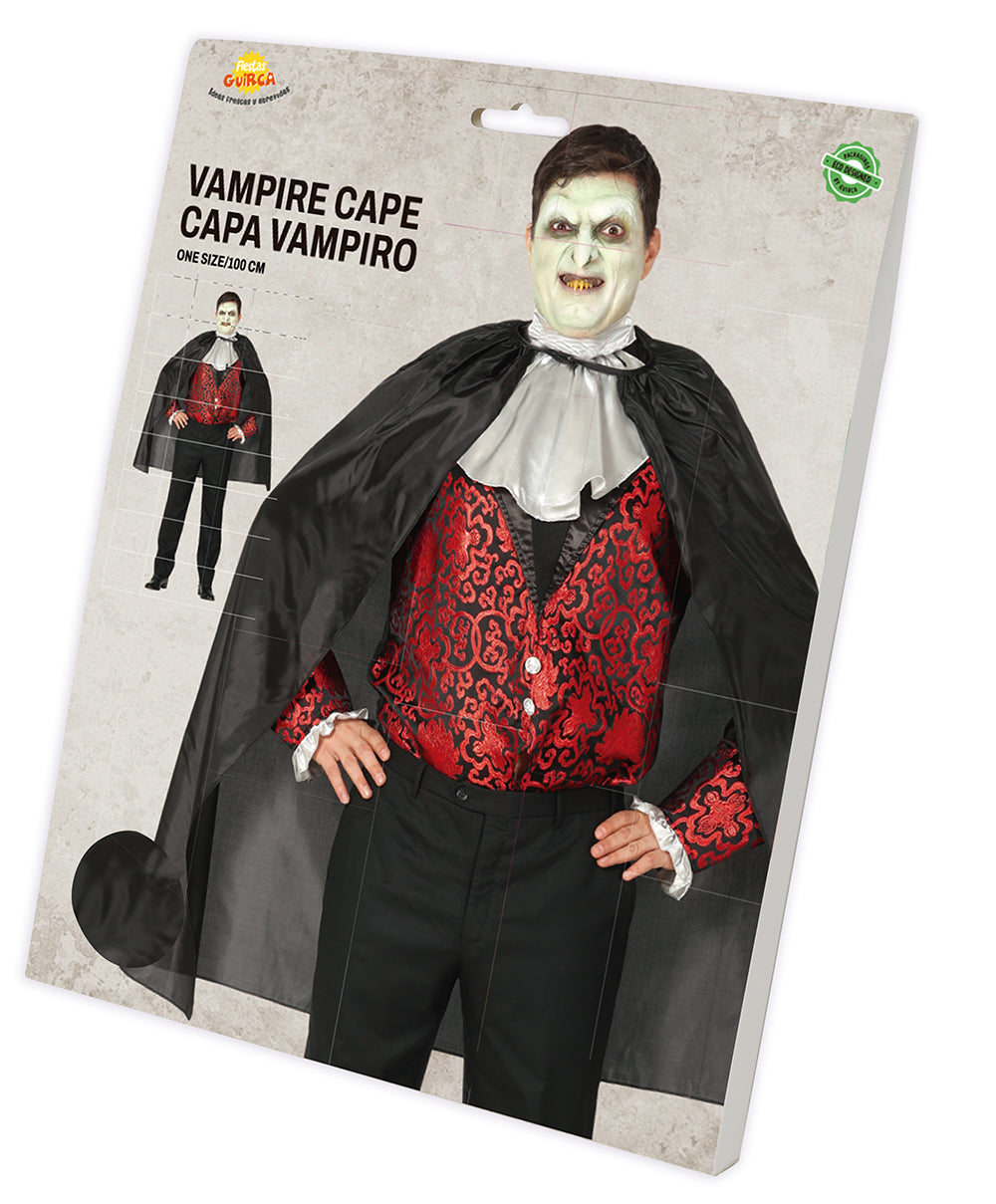 GP17534 – Vampir Umhang Halloween 19 Jahrhundert – Farbe: Schwarz